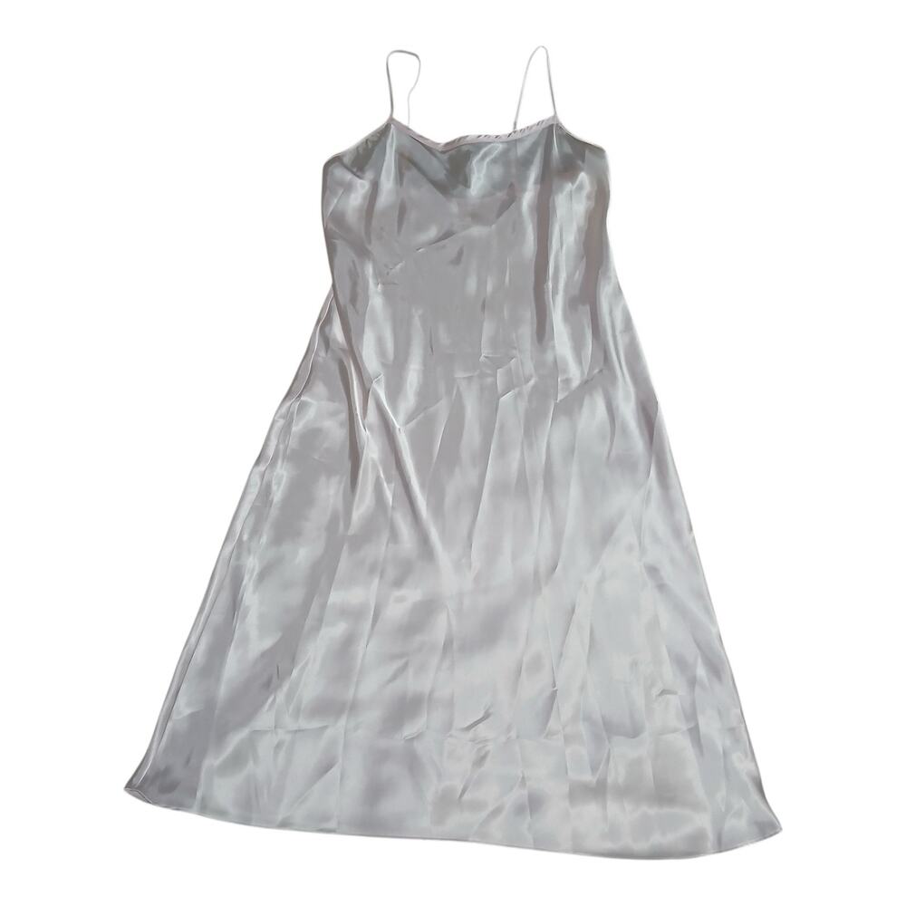 Vtg Cruz Women’s Slip Dress Large Pink Satin‎ Silky Spaghetti Strap Nightgown